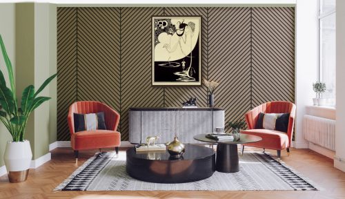 Chevron Wood Veneer Wall Panel