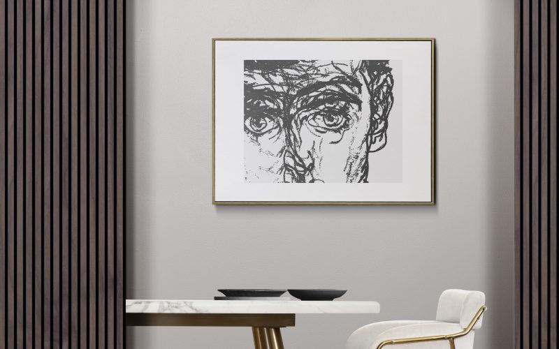 Modern luxury authentic dining room interior design with picture frame