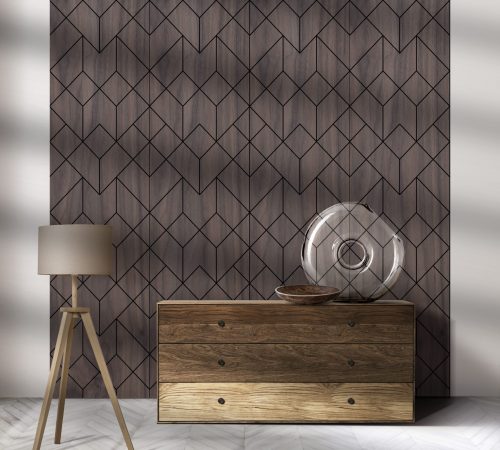 Living room wall mockup psd Japandi interior design